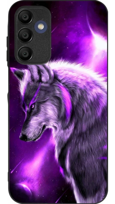 Samsung Galaxy A16 Case Hülle - Silikon schwarz Purple Sky Wolf