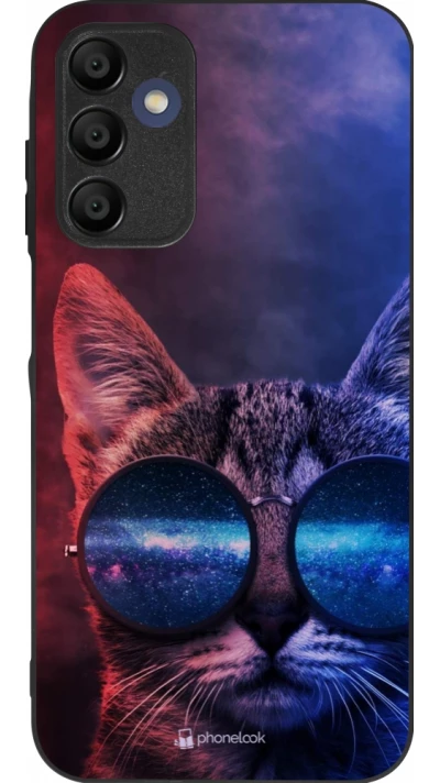 Samsung Galaxy A16 Case Hülle - Silikon schwarz Red Blue Cat Glasses