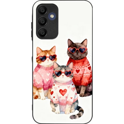 Coque Samsung Galaxy A16 - Silicone rigide noir Saint Valentines Day 26 Cat Love