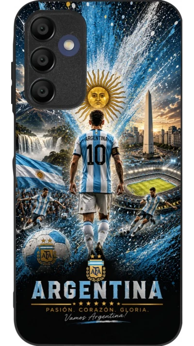 Samsung Galaxy A16 Case Hülle - Silikon schwarz Fussball Argentinien splash 2026