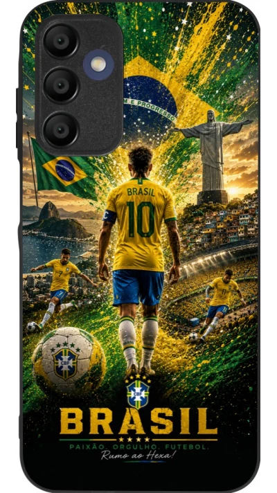 Samsung Galaxy A16 Case Hülle - Silikon schwarz Fussball Brasilien splash 2026