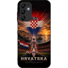Coque Samsung Galaxy A16 - Silicone rigide noir Football Croatie splash 2026