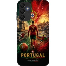 Samsung Galaxy A16 Case Hülle - Silikon schwarz Fussball Portugal splash 2026