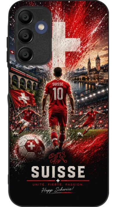 Samsung Galaxy A16 Case Hülle - Silikon schwarz Fussball Suisse splash 2026