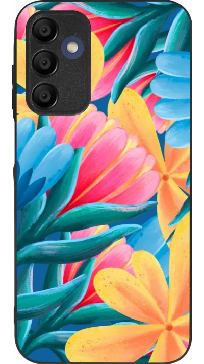 Samsung Galaxy A16 Case Hülle - Silikon schwarz Spring 23 colorful flowers