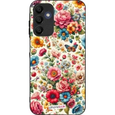 Coque Samsung Galaxy A16 - Silicone rigide noir Spring 25 printemps fleuri