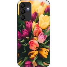 Samsung Galaxy A16 Case Hülle - Silikon schwarz Bouquet of tulips Spring 2026