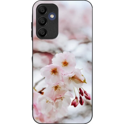 Coque Samsung Galaxy A16 - Silicone rigide noir Cherry tree Spring 2026