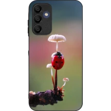 Samsung Galaxy A16 Case Hülle - Silikon schwarz Ladybird on a mushroom Spring 2026