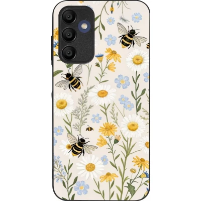 Samsung Galaxy A16 Case Hülle - Silikon schwarz Pattern bees Spring 2026