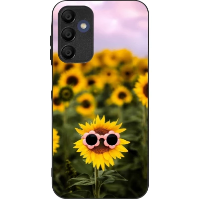 Samsung Galaxy A16 Case Hülle - Silikon schwarz Sunflower with glasses Spring 2026