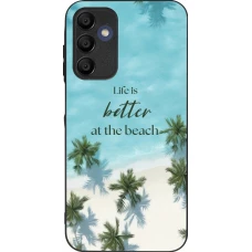 Coque Samsung Galaxy A16 - Silicone rigide noir Summer 2025 Life is better at the beach