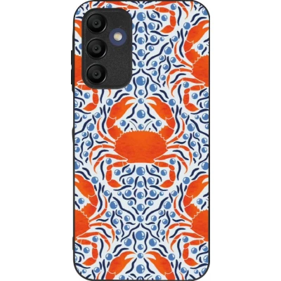 Coque Samsung Galaxy A16 - Silicone rigide noir Crabs and pearls Summer 2026