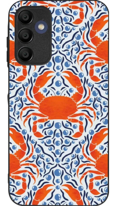Coque Samsung Galaxy A16 - Silicone rigide noir Crabs and pearls Summer 2026