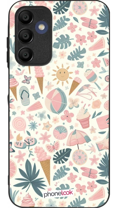 Samsung Galaxy A16 Case Hülle - Silikon schwarz Sommer Pink Muster