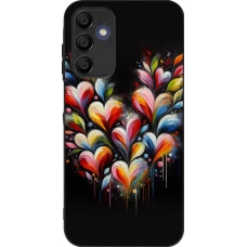 Samsung Galaxy A16 Case Hülle - Silikon schwarz Valentin 2024 Schwarzes Herz Abstrakt