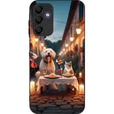 Coque Samsung Galaxy A16 - Silicone rigide noir Valentine 2024 Dog & Cat Candlelight