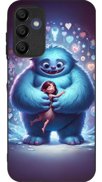 Samsung Galaxy A16 Case Hülle - Silikon schwarz Valentin 2024 Flauschige Liebe