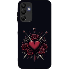Coque Samsung Galaxy A16 - Silicone rigide noir Valentine 2024 gothic love