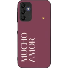 Coque Samsung Galaxy A16 - Silicone rigide noir Valentine 2024 mucho amor rosado