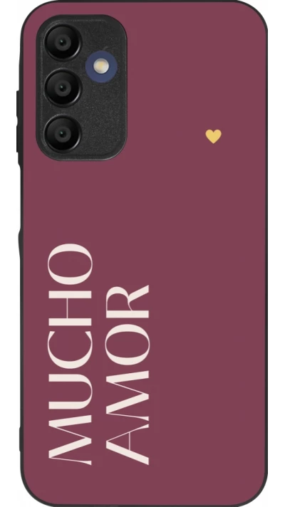Samsung Galaxy A16 Case Hülle - Silikon schwarz Valentine 2024 mucho amor rosado