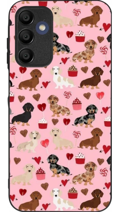 Samsung Galaxy A16 Case Hülle - Silikon schwarz Valentine 2024 puppy love