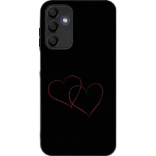 Samsung Galaxy A16 Case Hülle - Silikon schwarz Valentine 2023 attached heart