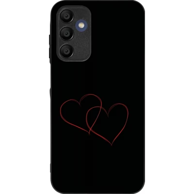 Samsung Galaxy A16 Case Hülle - Silikon schwarz Valentine 2023 attached heart