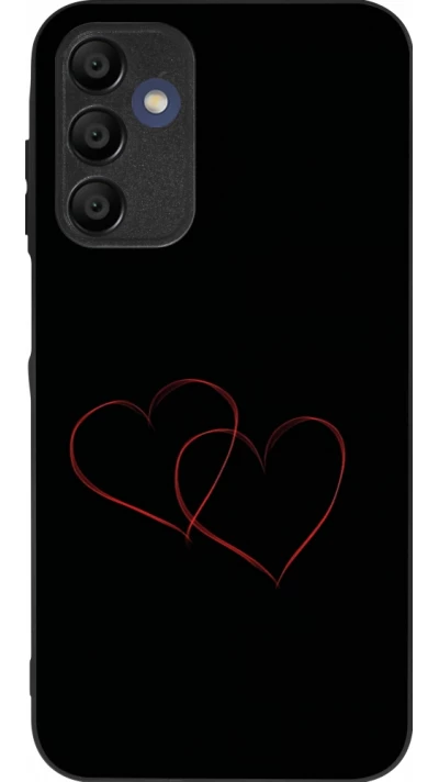 Samsung Galaxy A16 Case Hülle - Silikon schwarz Valentine 2023 attached heart