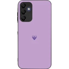 Coque Samsung Galaxy A16 - Silicone rigide noir Valentine 2023 purpule single heart