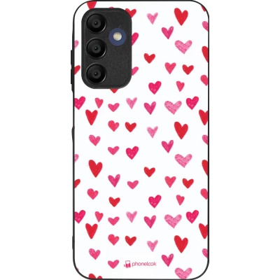 Samsung Galaxy A16 Case Hülle - Silikon schwarz Valentine 2022 Many pink hearts