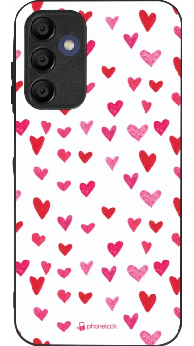 Samsung Galaxy A16 Case Hülle - Silikon schwarz Valentine 2022 Many pink hearts