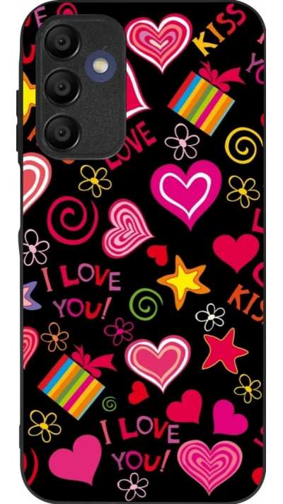 Samsung Galaxy A16 Case Hülle - Silikon schwarz Valentine 2023 love symbols