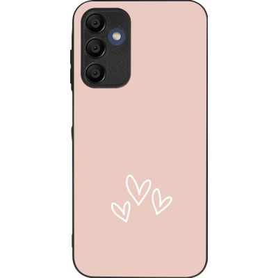 Samsung Galaxy A16 Case Hülle - Silikon schwarz Valentine 2023 three minimalist hearts
