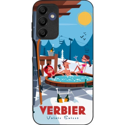 Coque Samsung Galaxy A16 - Silicone rigide noir Verbier Mountain Jacuzzi