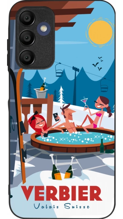 Samsung Galaxy A16 Case Hülle - Silikon schwarz Verbier Mountain Jacuzzi