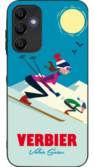 Coque Samsung Galaxy A16 - Silicone rigide noir Verbier Ski Downhill