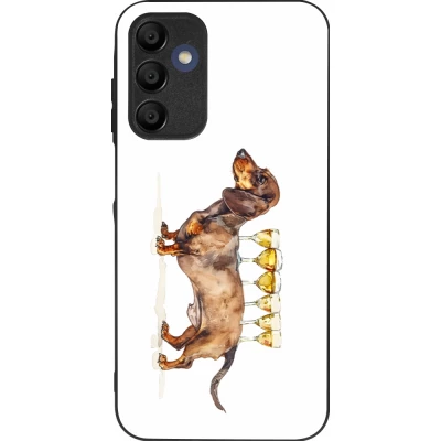 Samsung Galaxy A16 Case Hülle - Silikon schwarz Wine Teckel