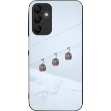 Coque Samsung Galaxy A16 - Silicone rigide noir Winter 22 ski lift