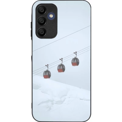 Coque Samsung Galaxy A16 - Silicone rigide noir Winter 22 ski lift
