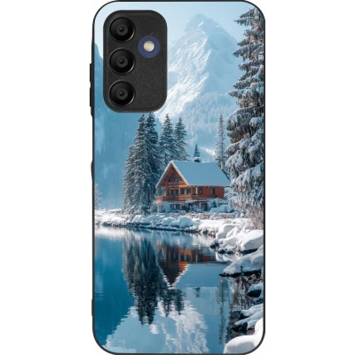 Coque Samsung Galaxy A16 - Silicone rigide noir Winter 25 Winter house forest day
