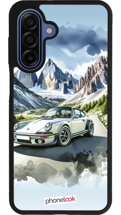 Samsung Galaxy A17 Case Hülle - Silikon schwarz Porsche 911 Berg Aquarell