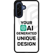 Coque Samsung Galaxy A17 - Silicone rigide noir Unique au monde générée par intelligence artificielle (AI) avec vos idées