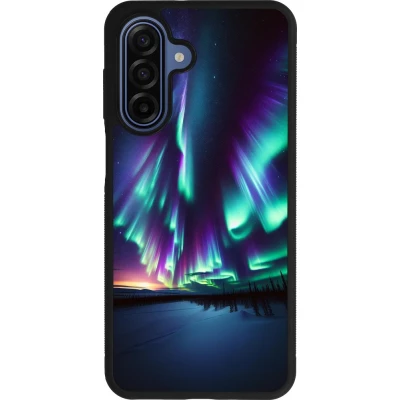 Samsung Galaxy A17 Case Hülle - Silikon schwarz Funkelndes Nordlicht
