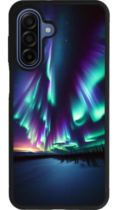 Samsung Galaxy A17 Case Hülle - Silikon schwarz Funkelndes Nordlicht