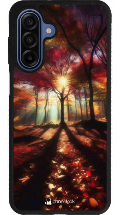 Samsung Galaxy A17 Case Hülle - Silikon schwarz Herbstlicher goldener Glanz