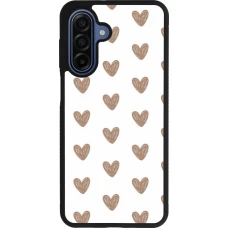 Coque Samsung Galaxy A17 - Silicone rigide noir Autumn 2024 brown hearts