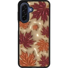 Samsung Galaxy A17 Case Hülle - Silikon schwarz Autumn 26 3D leaves