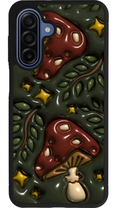 Samsung Galaxy A17 Case Hülle - Silikon schwarz Autumn 26 3D mushrooms