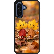 Coque Samsung Galaxy A17 - Silicone rigide noir Autumn 26 Couple of leaves